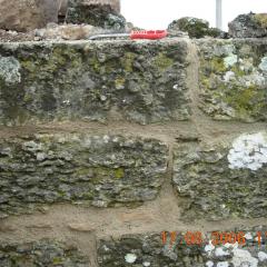 Ayton Castle re-pointing in progress