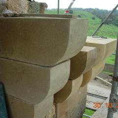 Replacement of the carved corbels